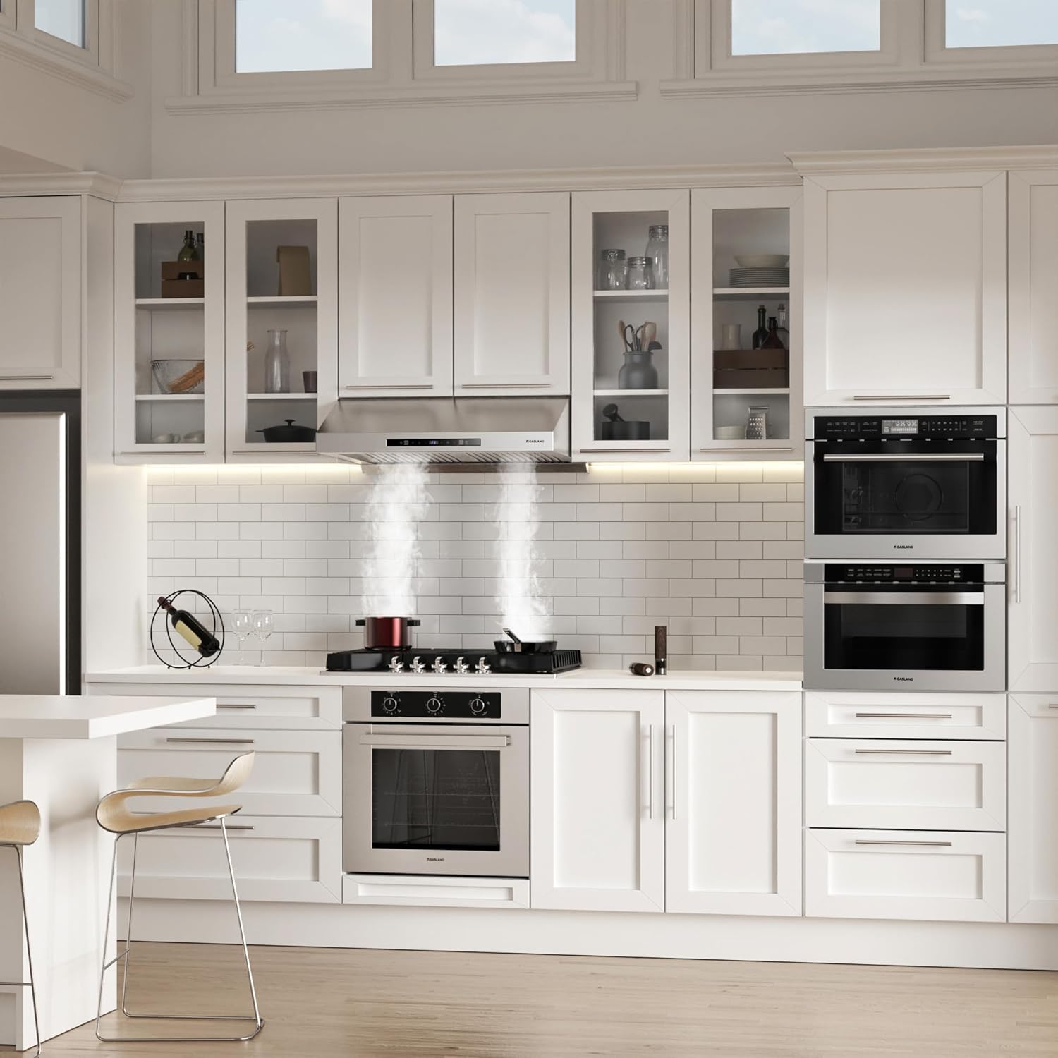 Gasland 24 Inch Built in microwave oven+30 Inch Range Hood