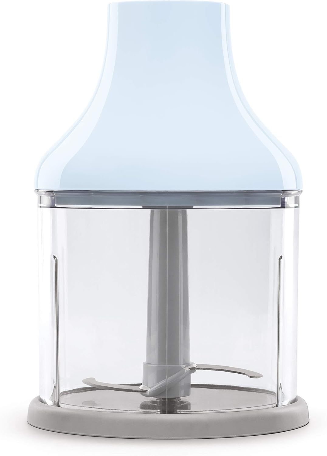 SMEG Handheld Immersion Blender with Beaker, Chopping Bowl w/Lid, Wire Whisk, 5 Speed Controls, made with Stainless Steel Blades and Ergonomic Design (Pastel Blue)