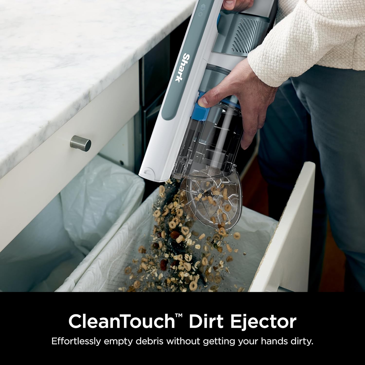 Shark PowerPro Plus Cordless Stick Vacuum, Lightweight, Rechargeable, FloorDetect Technology, HEPA Filter, Up to 50-Minute Runtime, Powerful Pet Hair Pickup, Carpets & Hard Floors, Pure Water, IZ377H