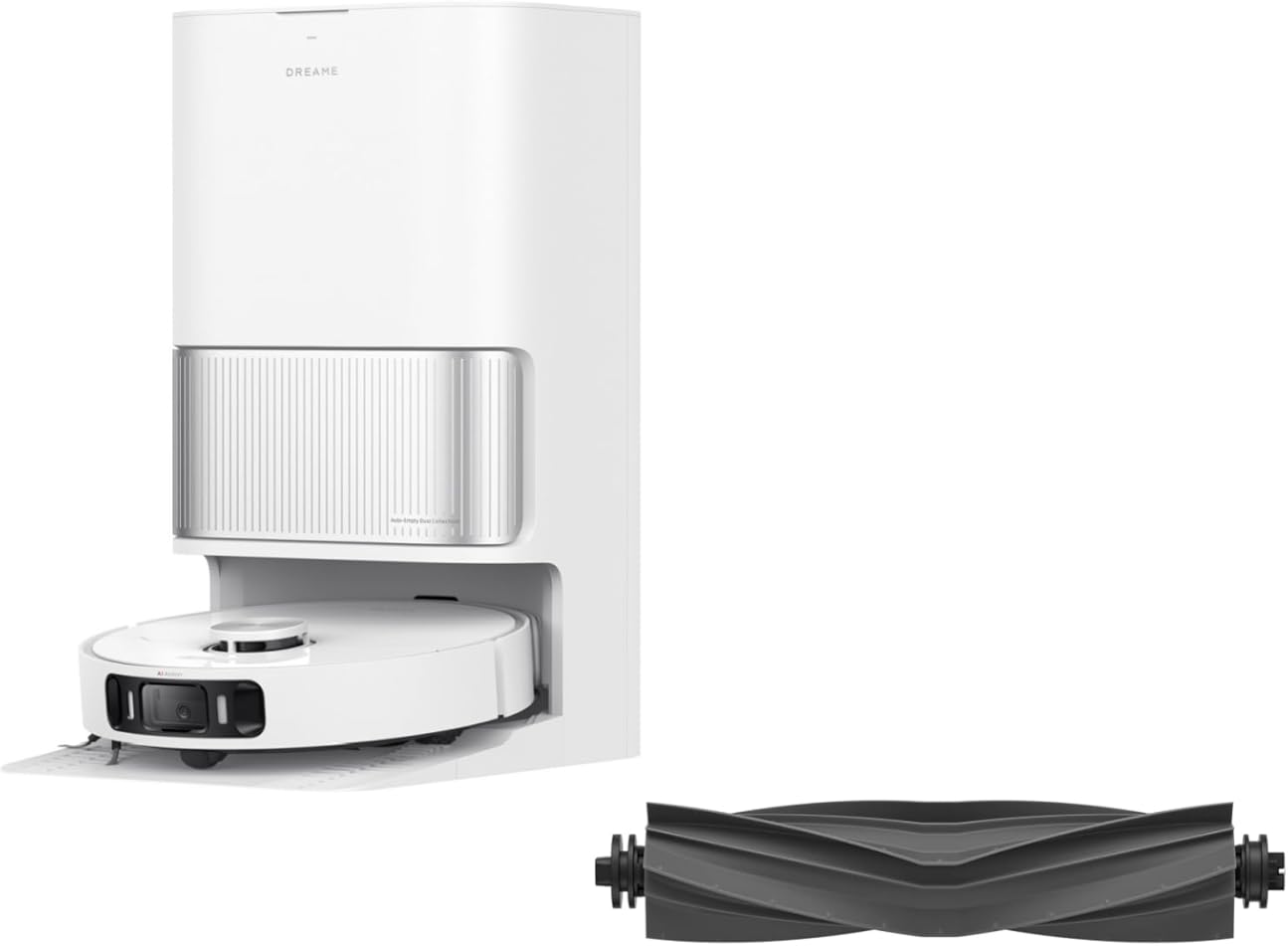 DREAME L40s Ultra AE Robot Vacuum Cleaner (White) and Main Roller Brush