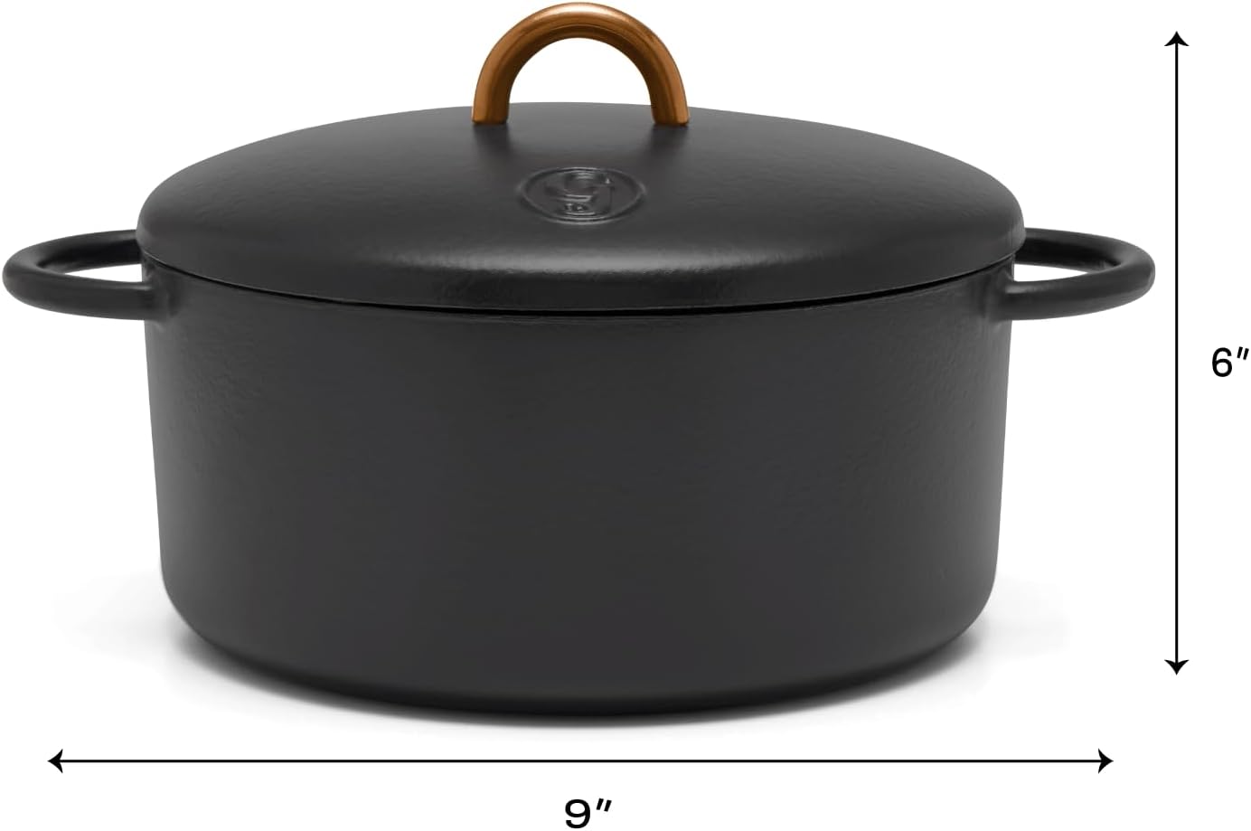 Great Jones Dutch Baby Dutch Oven with Lid (Pepper, 3.5-Quart) | Enameled Cast Iron, Round Shape | Safe for Stovetops & Ovens up to 500°F | Space-Saving & Dishwasher-Friendly | Small-Batch Cooking