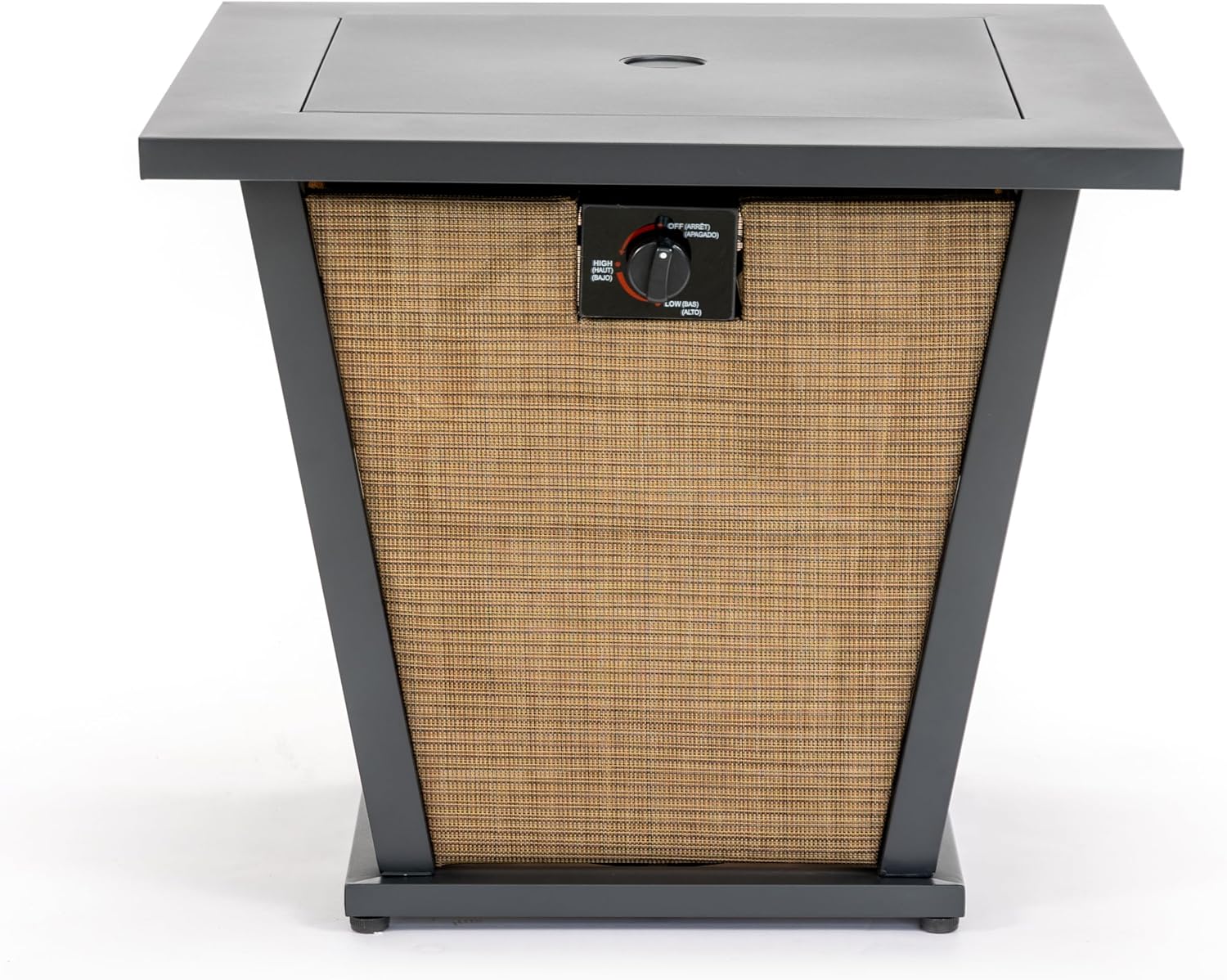 28inch Fire Pit Table Propane Powered 50000BTU Steel Frame Textilene Body Outdoor Heating Solution for Garden Terrace Use