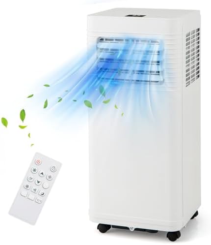 Simoe Portable Air Conditioner, 9000BTU Portable AC for Cooling up to 350 SQ.FT, 3 in 1 AC Unit with Fan & Dehumidifier Mode, Sleep Mode & 24H Timer, Suitable for Bedroom, Living Room