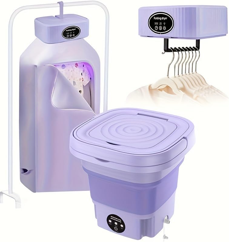 Portable Washing Machine And Dryer A Total of 2 Sets of Washing And Drying Sets, Folding Mini Small Lavadora Can Store Portable Dryers Simple To Use, Laundry Storage Organization