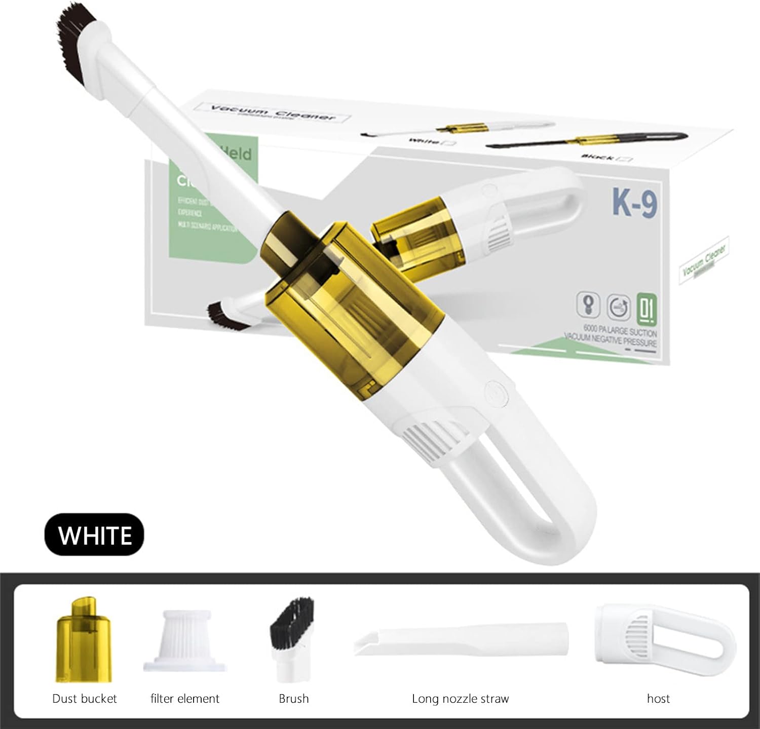 Handheld Vacuum, Car Vacuum Cleaner Cordless Strong Suction and High Power, Small Vacuum Cleaner for Pet, Hair, Home and Car Cleaning