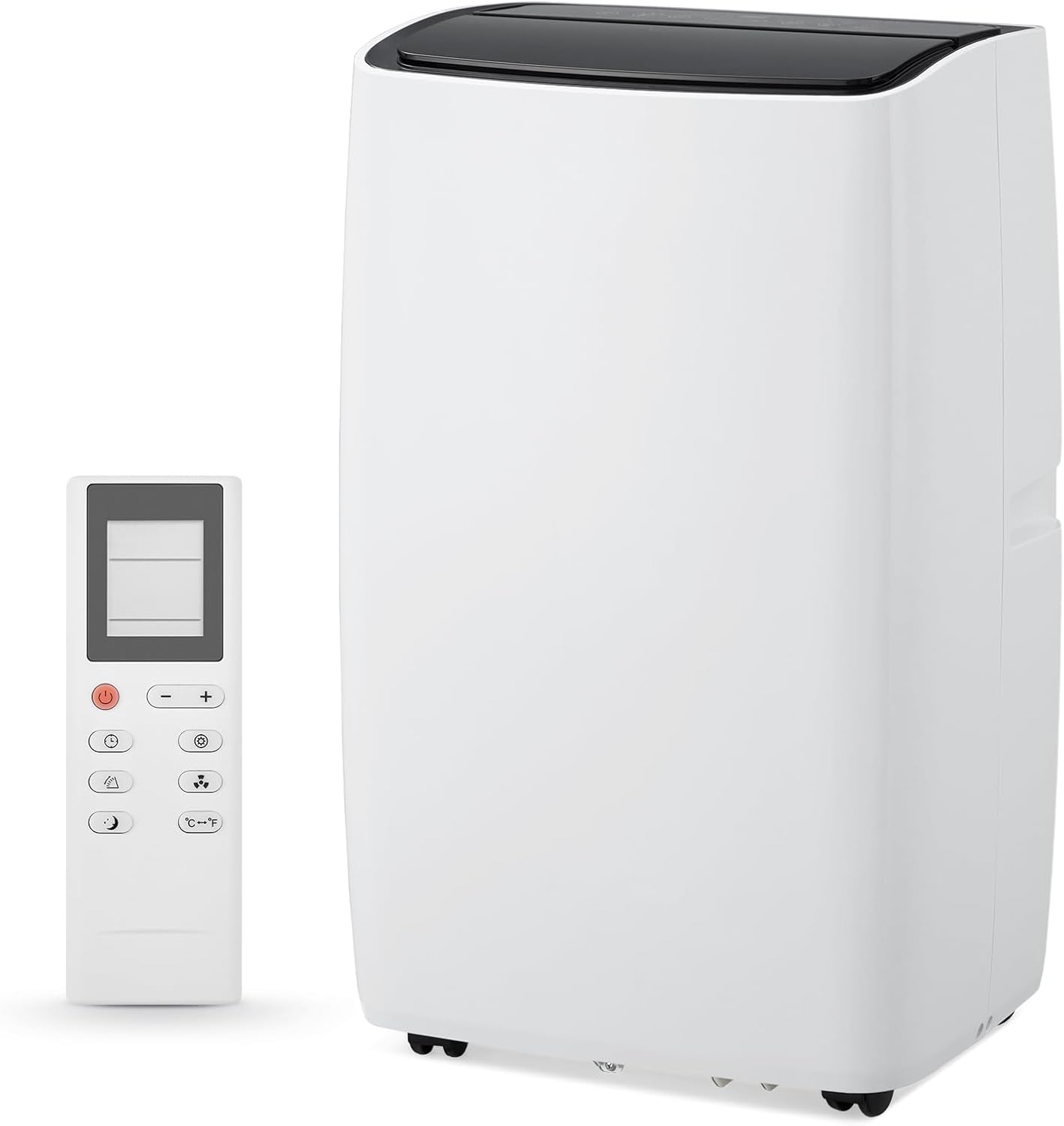 12,000 BTU Portable Air Conditioner - Cools Up to 550 Sq Ft, Dehumidifier & Fan, Includes Remote Controls, Easy Installation, and Compact Design