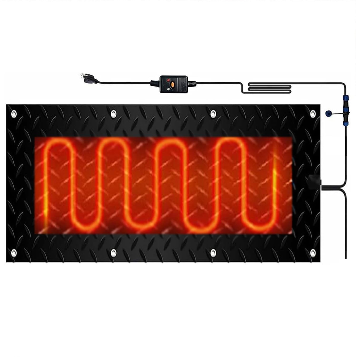 Thickened Walkway Snow Melting Mats, 12/15.7/20/23.6in Width Outdoor Stairs- Non-Slip Winter Removal and Ice Melt Products -Heating Entrance(30x60cm/(12x24in))