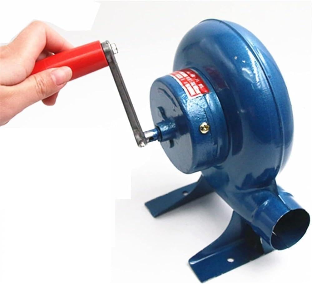 Hand Crank Centrifugal lighter, Outdoor Cooking BBQ Fan Air Blower,Iron Gear Manual Grill Fire Starter Tool Flame Exciter,for Camping Barbecue Picnic Fire Bellows Accessories(300W)