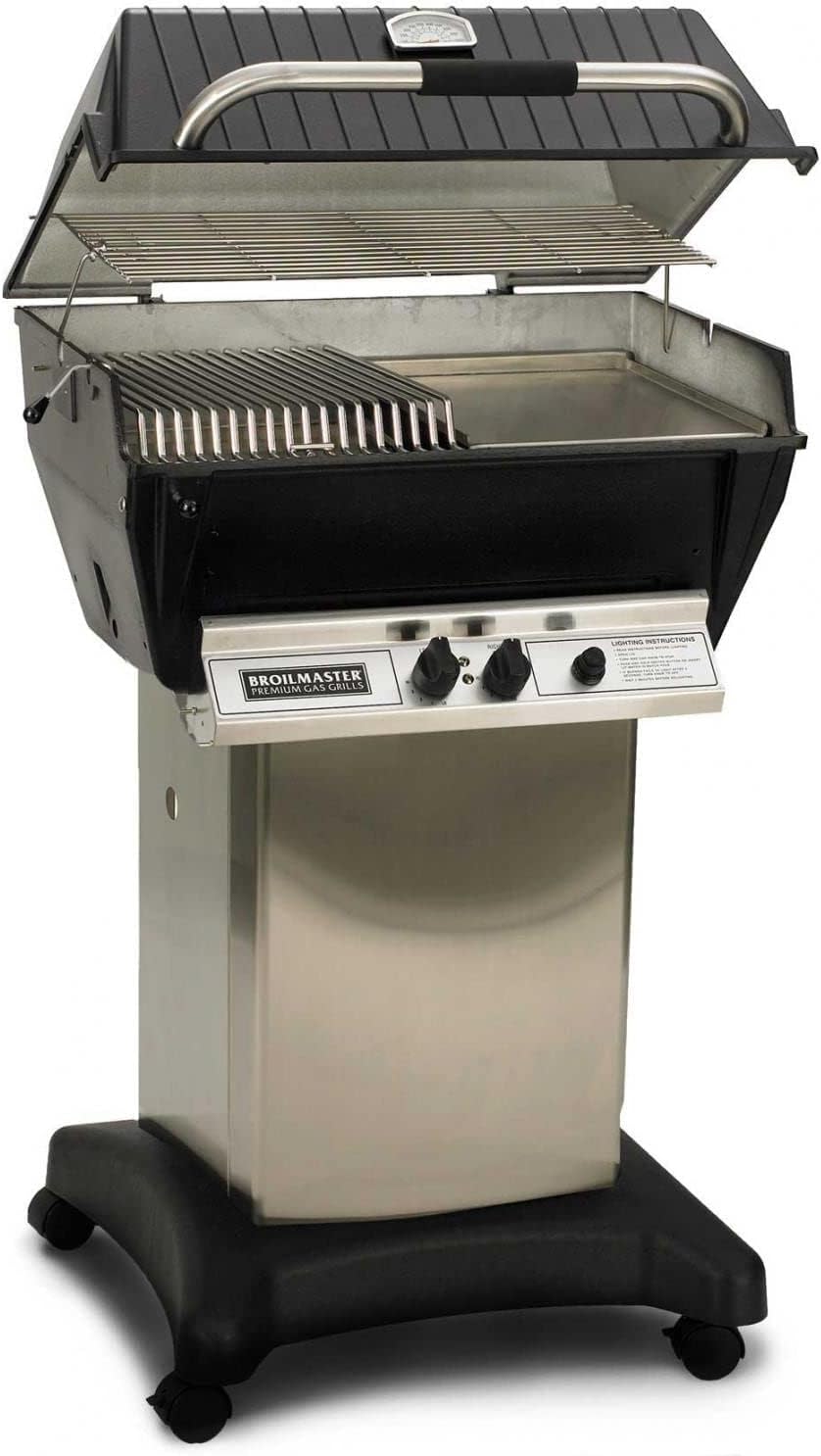 Broilmaster P3-SX Super Premium Propane Gas Grill On Stainless Steel Cart
