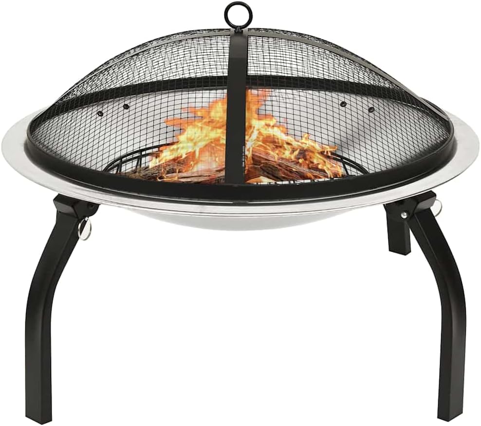 SKM 2-in-1 Fire Pit and BBQ with Poker 22