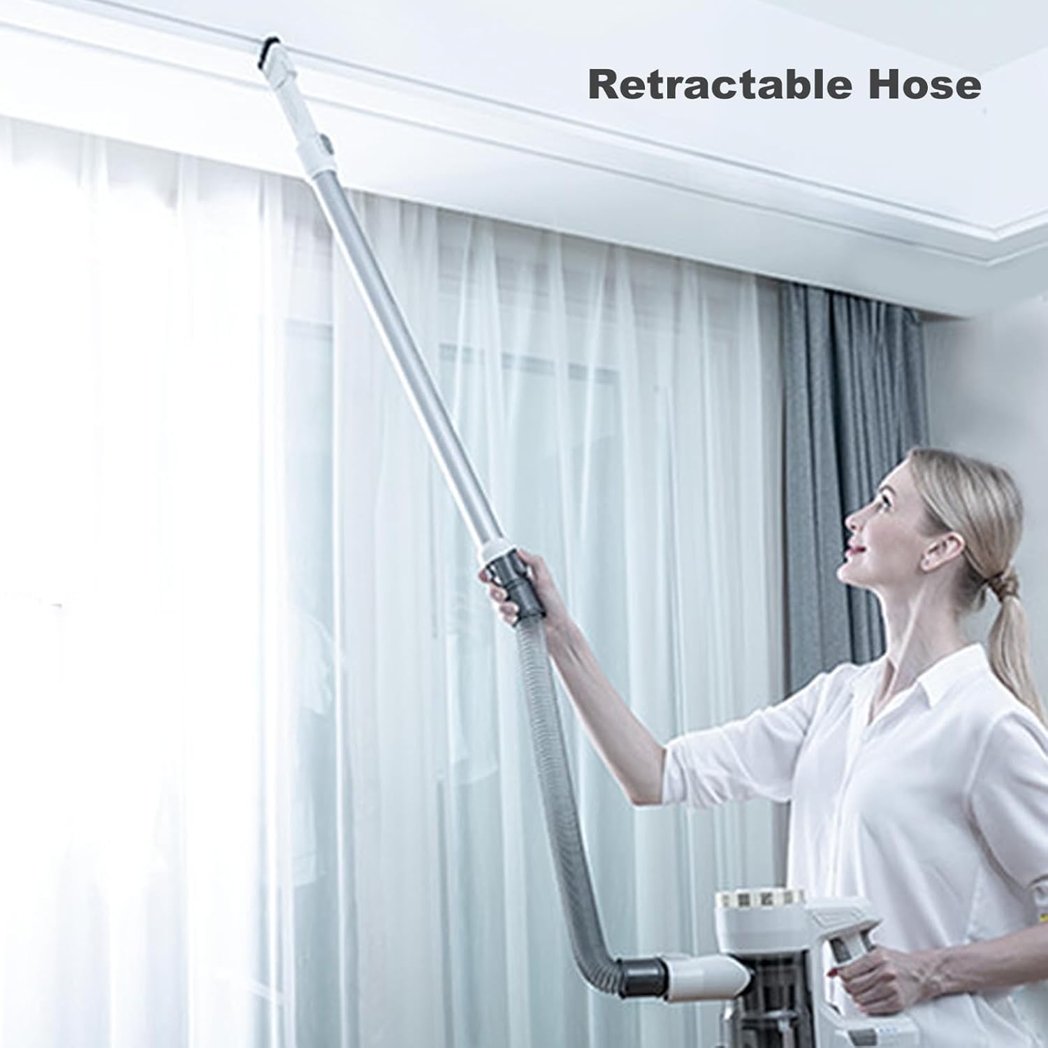 Cordless Handheld Vacuum Cleaner, with Motorized Brush with LED Light s& Cyclone System+ Hepa Filter,Variable Speed 2pcs 2in1 Combi Nozzle