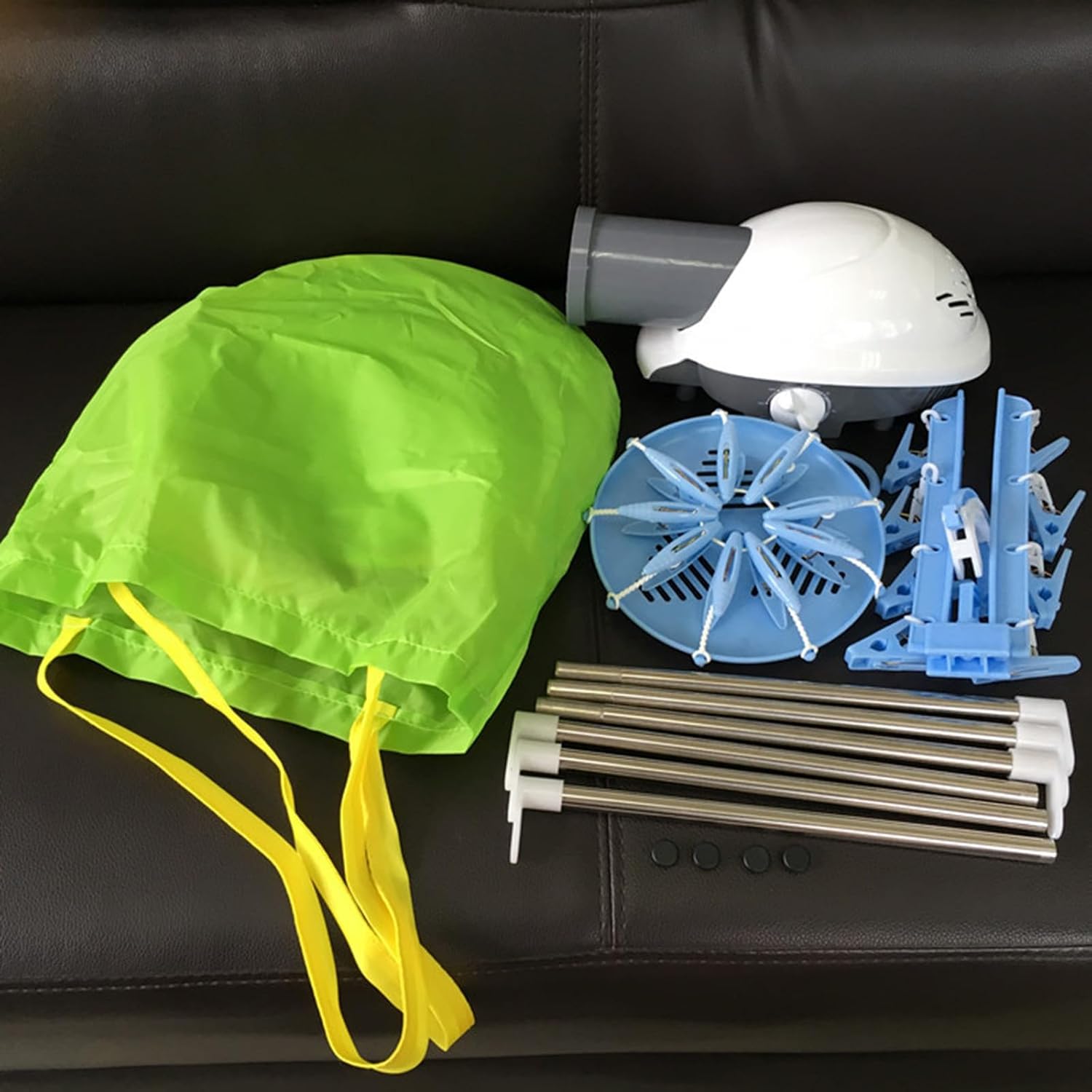 Electric Clothes Dryer, 800W Portable Electric Air Clothing Drying Machine with External Cover, Fast Dryer, Fold-able Fast Garment Dryer Heater for Home Dormitory Travelling Laundry (Orange)