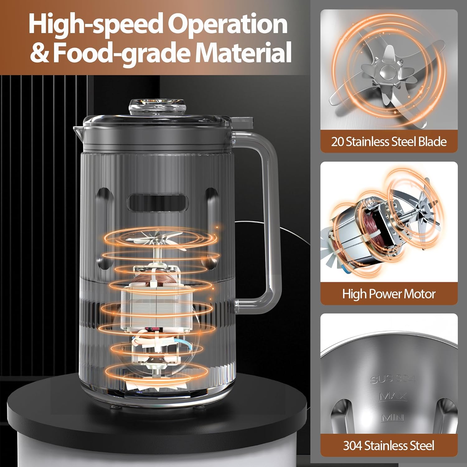 Nut Milk Maker Machine - 8 in 1 Soy Milk Maker Machine 35oz with Self-Cleaning, 18H Delay Start & 4H Keep Warm, Automatic Plant-Based Milk Blender for Almond, Oat, Coconut, Soybean - White