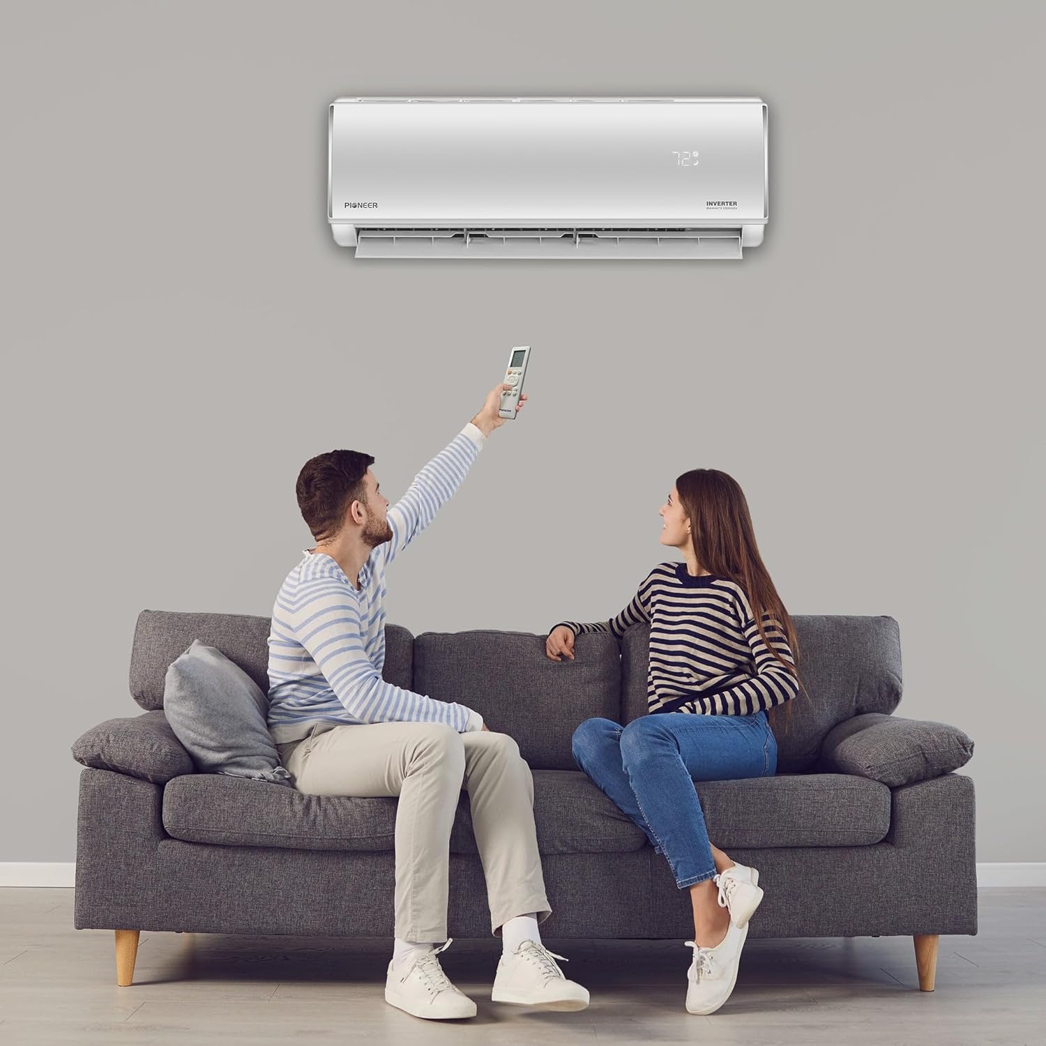 Diamante Essenza 23,000 BTU 17 SEER2 230V High-Wall Ductless Mini-Split Air Conditioner Inverter Heat Pump with 16 Ft. Kit
