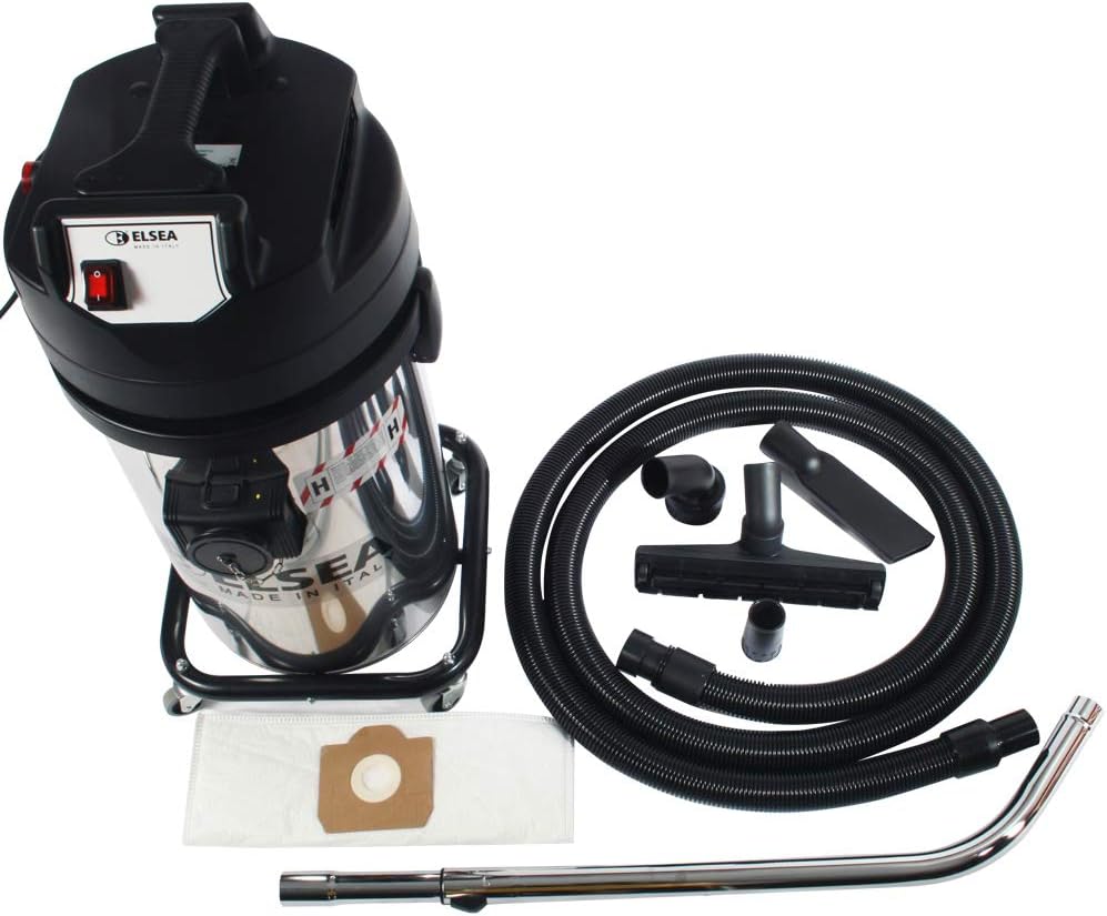 Cen-Tec Systems Hamiantus 10 Gallon Dry Commercial Canister Vacuum with 4-Stage Filtration, Stainless Steel