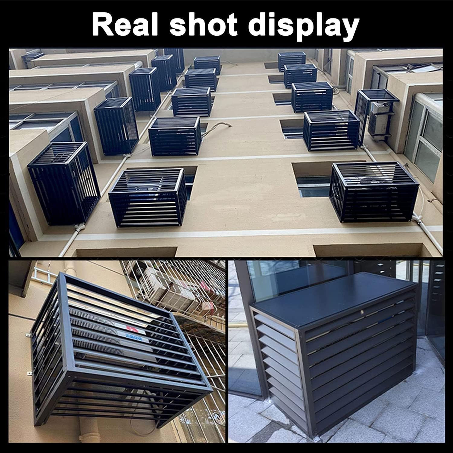 air Conditioner Fence for Outside Units Outdoor Privacy Fence Panels,AC Covers for Outside to Hide Air Conditioner & for Outdoor Privacy, Aluminum Alloy Space Divider Trash Can Enclosure Flower Stan