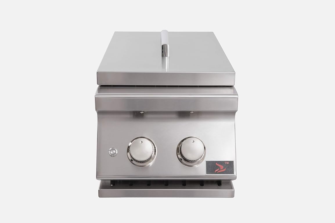 Whistler Built-in Propane Gas Stainless Steel Double Side Burner with NG Conversion Kits