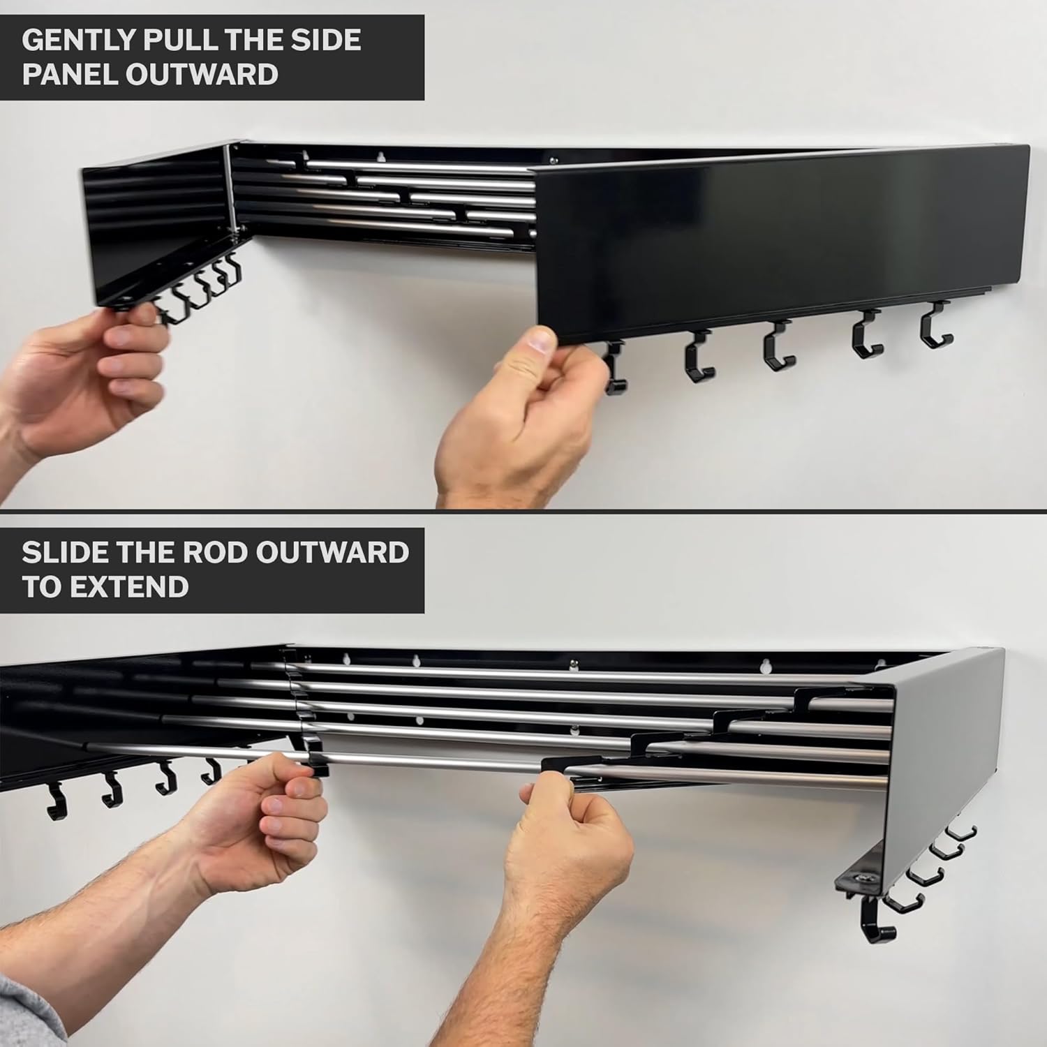 Wall Mounted Laundry Drying Rack, Retractable & Foldable, 31.5