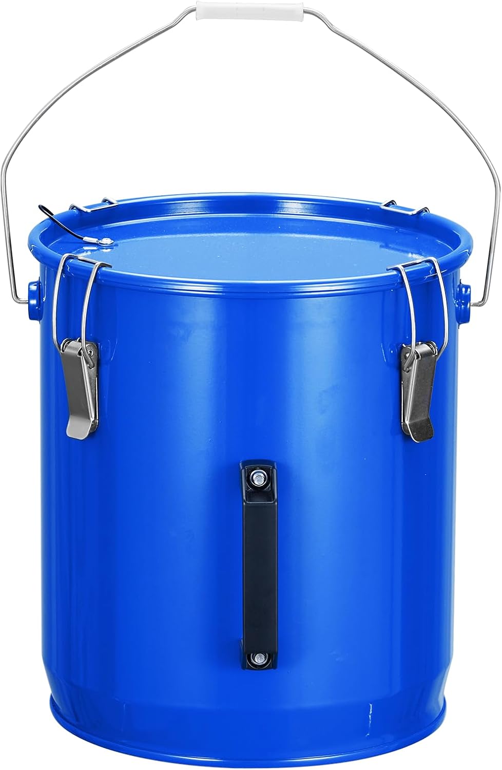 Garvee Fryer Grease Bucket 6 Gal, Oil Disposal Caddy, Steel Fryer Oil Transport Container with Rust-Proof Coating, Grease Can with Lid & Lock Clips & Filter Bag for Cooking Oil Filtering