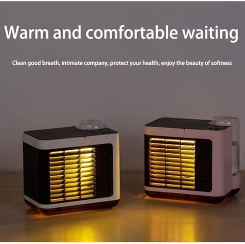 Portable Air Cooler for Home & Office, 3-in-1 Air Conditioner, Humidifier, Purifier, 3-Speed Desktop Cooling Fan with USB Charging, Quiet & Efficient