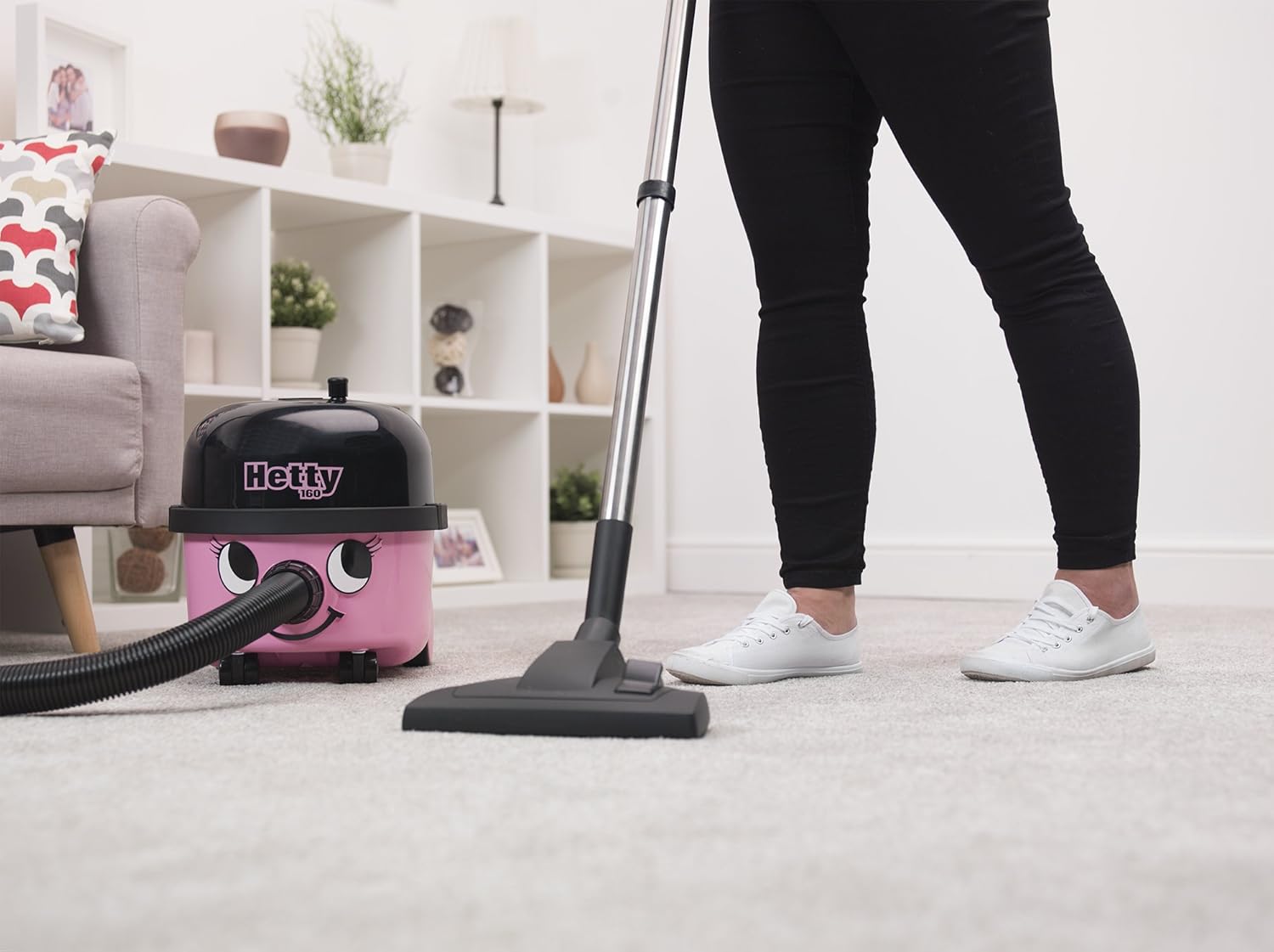 Numatic Het.160-11 Hetty Compact Vacuum Cleaner, 620 W - Pink/Black
