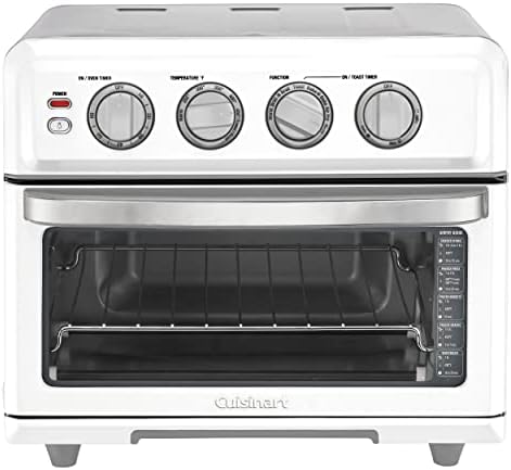 Cuisinart Air Fryer Toaster Oven with Grill, 1800W 8-1 Air Fryer Oven with Bake, Convection Bake, Grill, Broil and Warm Options, Large Capacity, 60-Minute Timer, TOA-70W, White
