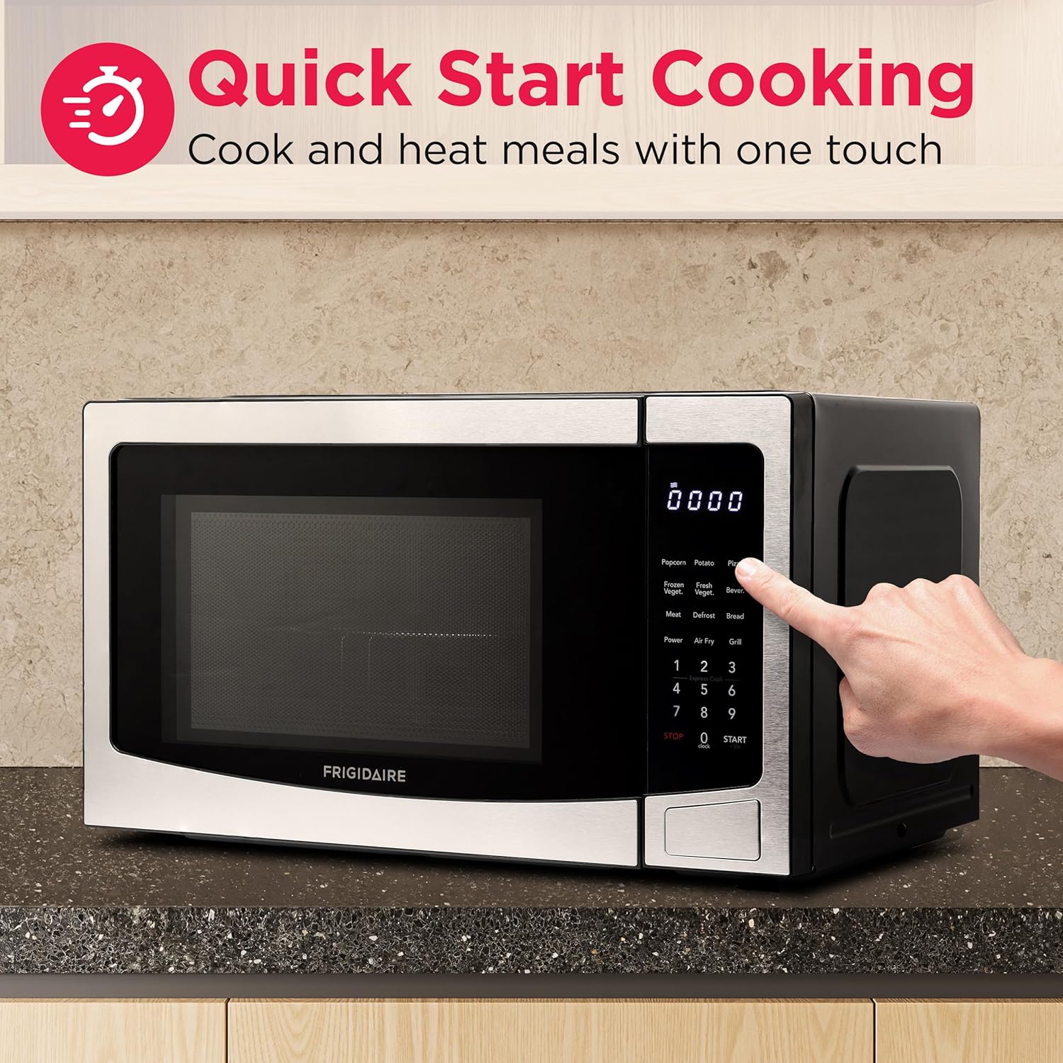 FRIGIDAIRE 1.2 cu ft Microwave, Digital Air Fryer, Convection Oven, Combo-Fry with XL Capacity, Stainless Steel Finish