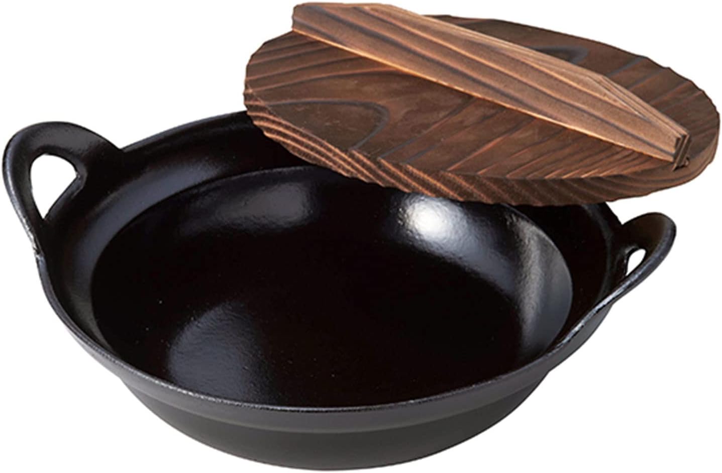 Kabunami Shoten Udon Pot with Wooden Lid, Silicone Fluorine, 0.2 fl oz (0.7 L), Aluminum, Outdoor, Camping, Can Be Used on Direct Flame, Can Be Repainted