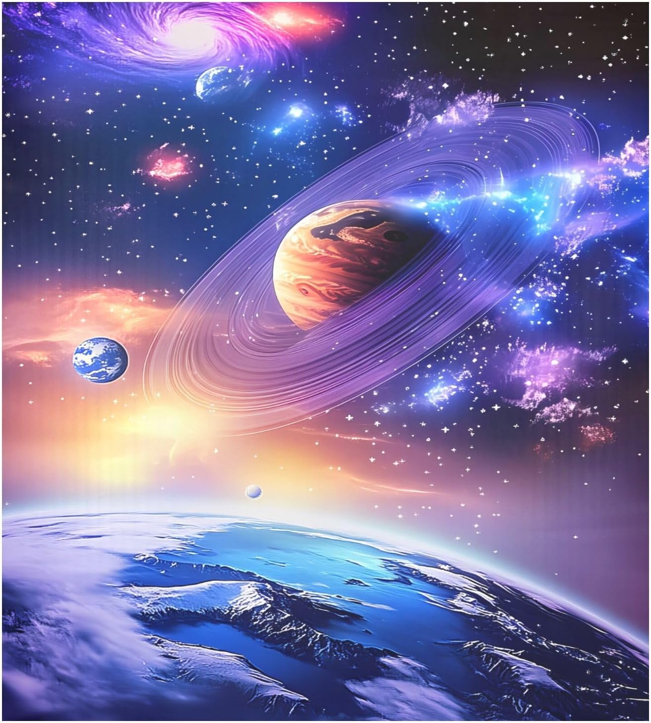 Dishwasher Magnet Cover Large Magnetic Stickers Starry Sky Earth Planet Front Dishwasher Cover Reusable Decal for Home Kitchen Anti-Scratch Refrigerator Decorative Lid Washing Machine Laundry 23