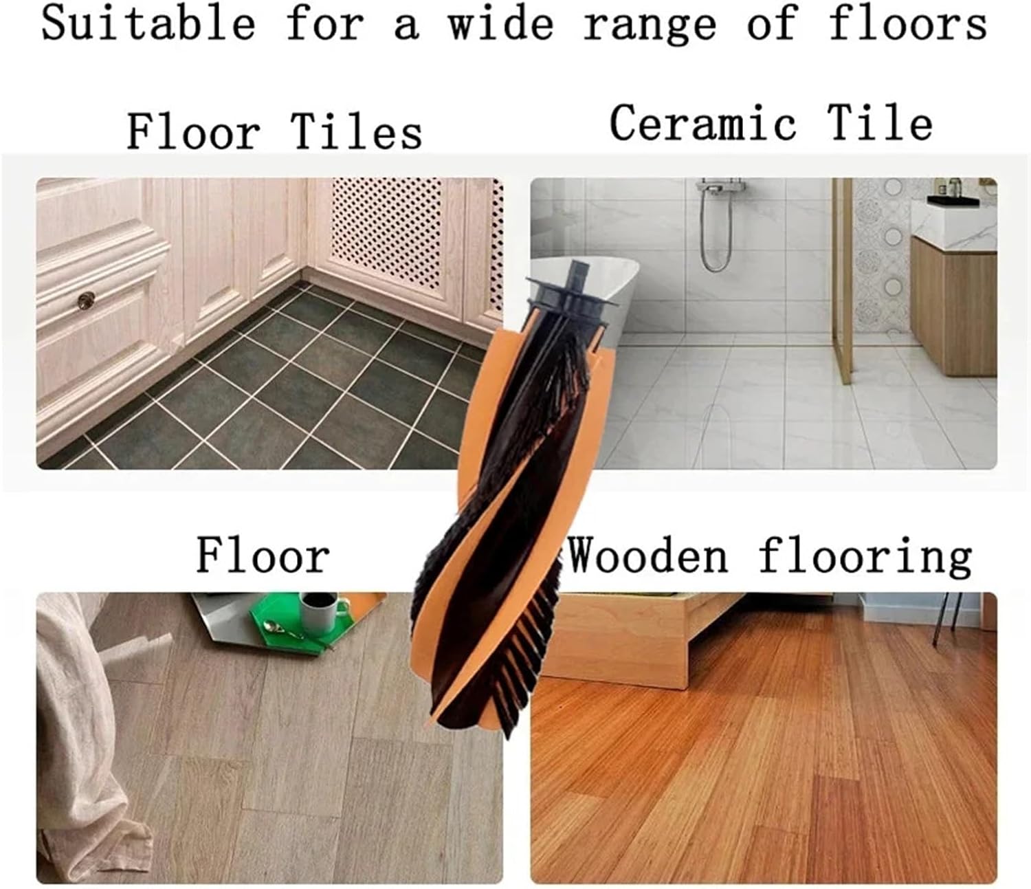 Compatible with JONR P20 PRO / T5 Pro Robot Vacuum Cleaner Accessories Main Side Brush Hepa Filter Mop Cloth Replacement(Brown)