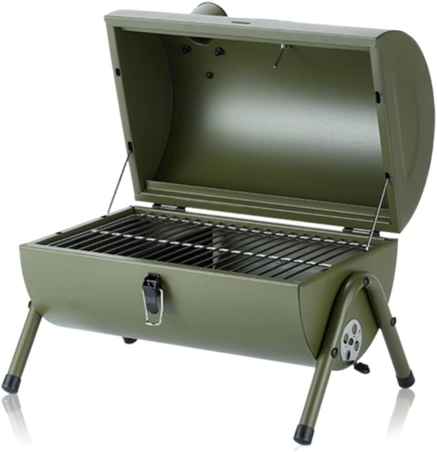 Charcoal Grills BBQ Grill Portable Outdoor BBQ Grill Patio Camping Picnic Barbecue Stove for 3-5 People Charcoal Grill for Cooking(Green)