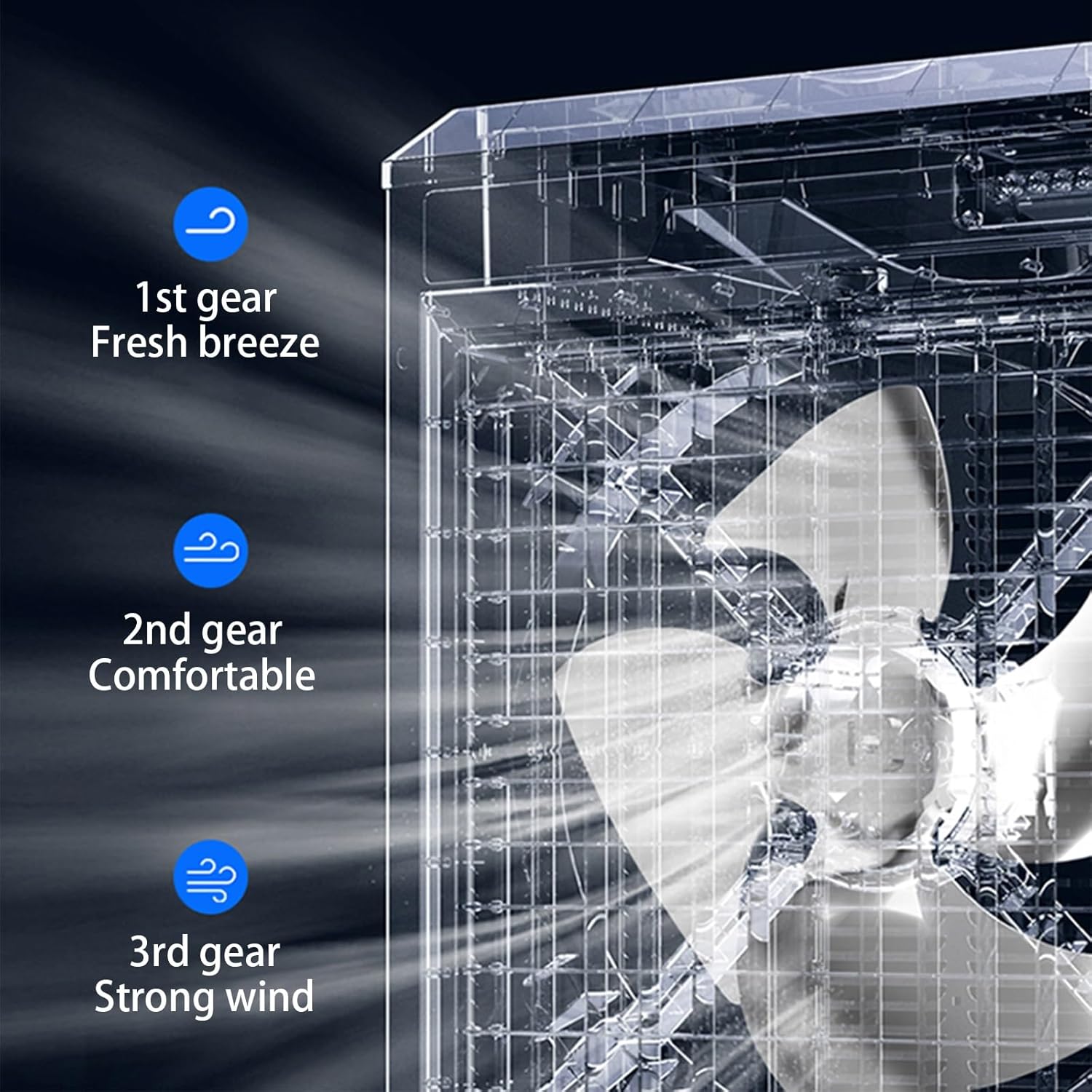 Portable Air Conditioners, Evaporative Air Cooler with 8 Ice Packs, 3 Speeds, Personal Swamp Cooler for Bedroom Home Office(76 * 52 * 160cm)