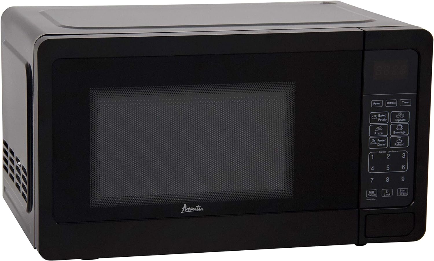 Avanti Microwave Oven 700-Watts Compact with 6 Pre Cooking Settings, Speed Defrost, Electronic Control Panel and Glass Turntable, 0.7-Cu.Ft., Black