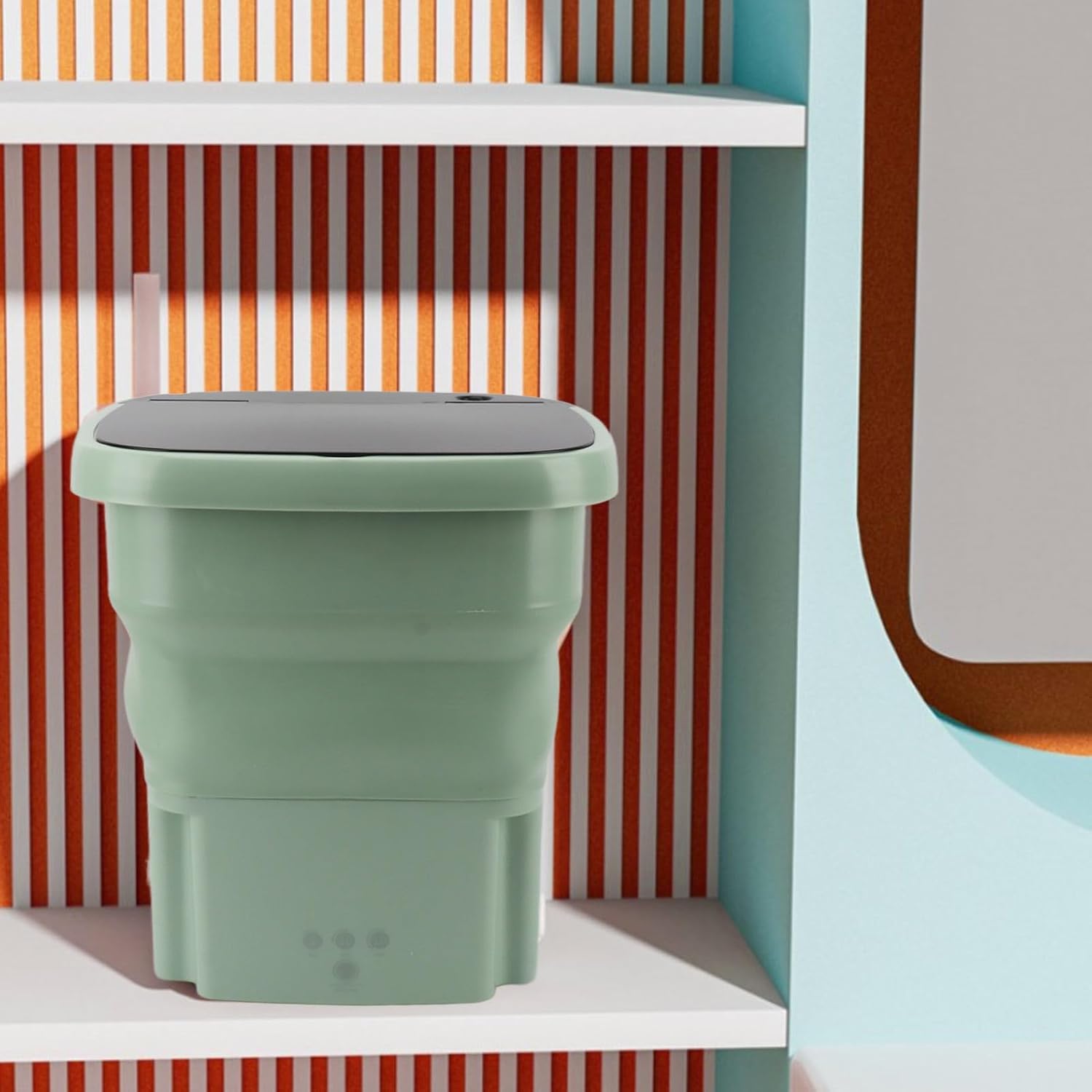 Washing Machine for Delicate Laundry Compact Foldable Design with Dehydration 15L Portable Washer Ideal for Small Spaces