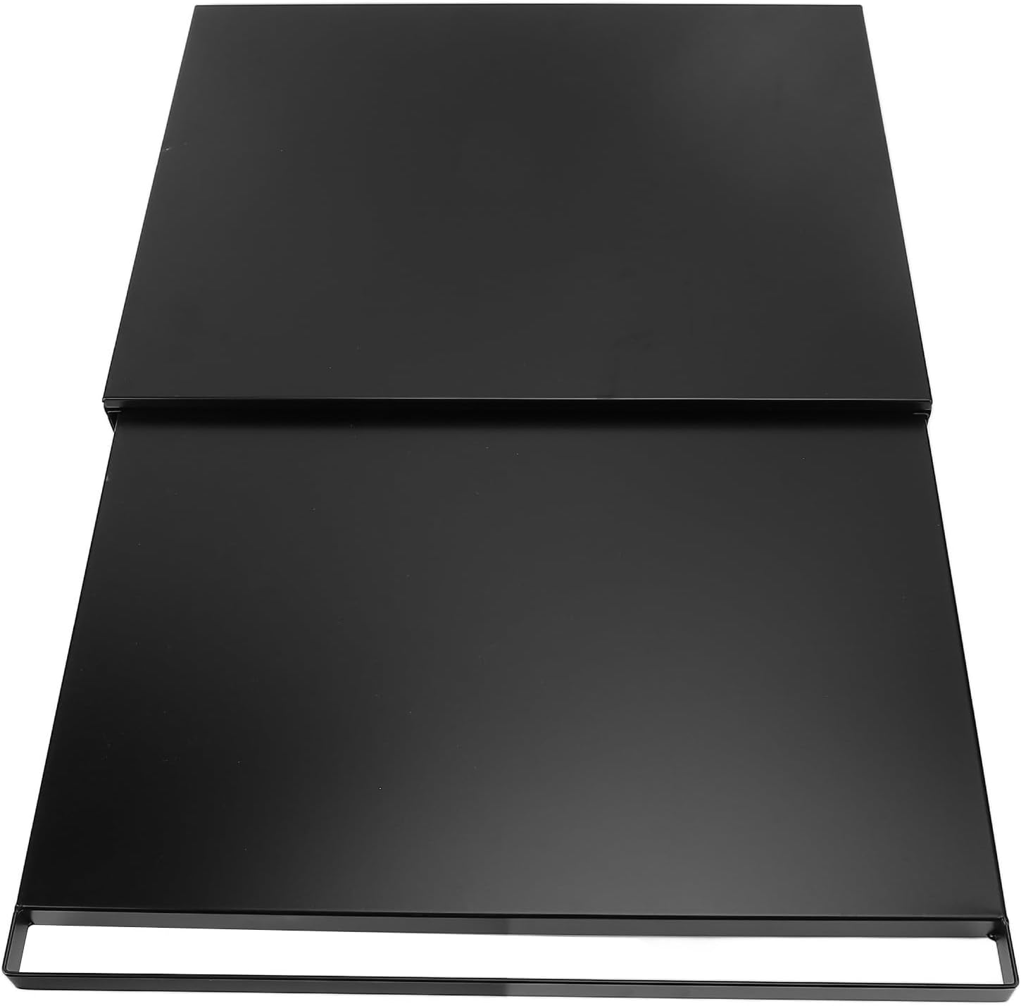 Kitchen Countertop Pull Out Organizer Tray, Microwave Oven Sliding Storage Shelf, Coffee Maker Stand Under Cabinet Drawer, Space Saving Appliance Organizer for Small Kitchen (Black)