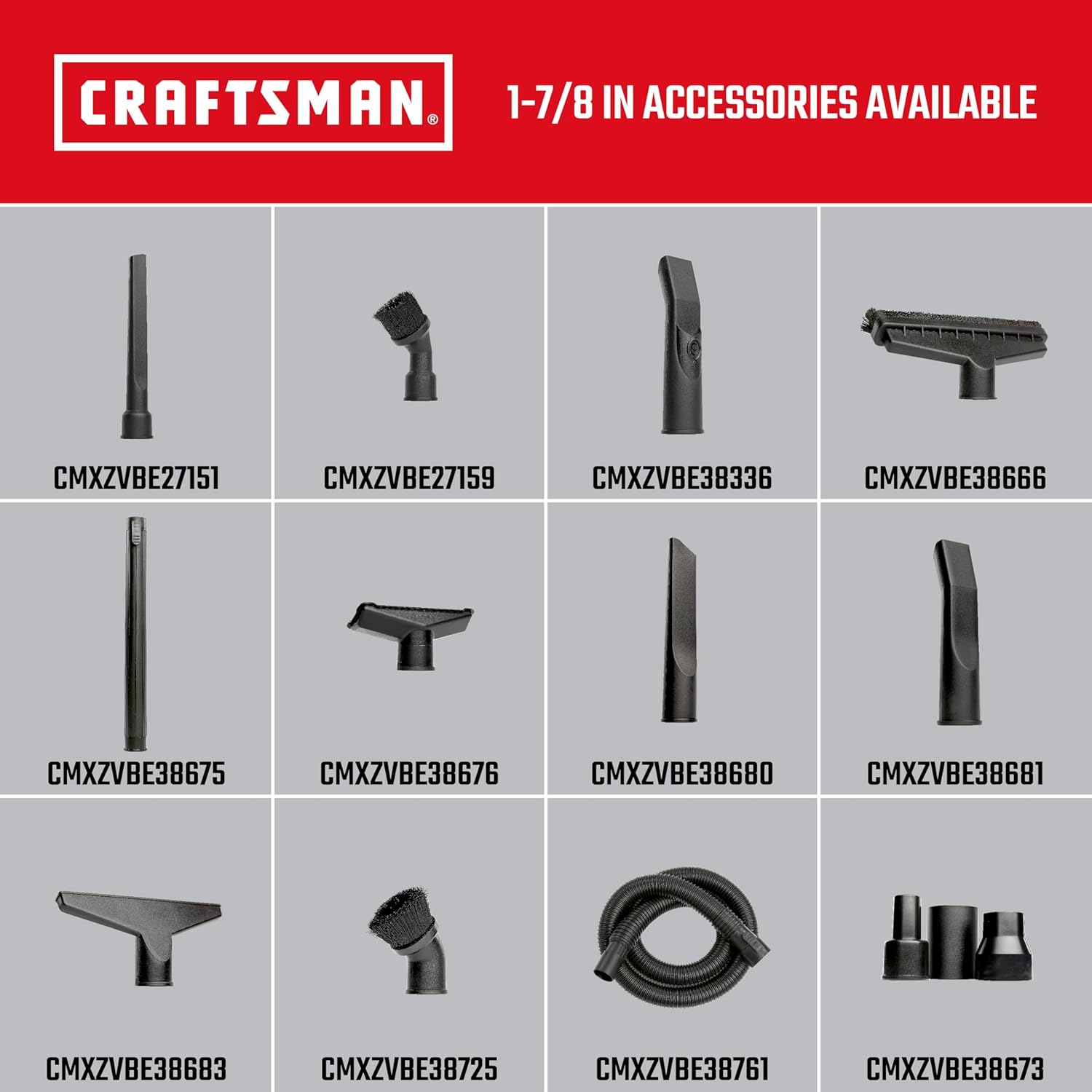 CRAFTSMAN CMXEVBE17040 4 Gallon 5.0 Peak HP Wet Dry Vac, Portable Shop Vacuum Wet and Dry with Filter, Hose and Attachments for Home and Automotive Cleaning