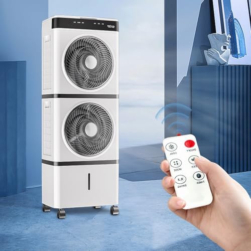 Portable Air Conditioners/Swamp Cooler with Remote, 12H Timer, Portable Evaporative Cooler with Oscillation, 3 Speeds, Cooling Fan for Bedroom, Living Room, Office(95cm(37.4in))