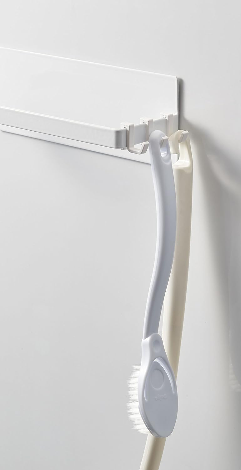 Yamazaki 3623 Magnetic Laundry Hanger Storage Rack, White, Approx. W 2.4 x D 3.3 x H 18.1 inches (6 x 8.5 x 46 cm), Tower, Washing Machine Side, Laundry Hook, Included