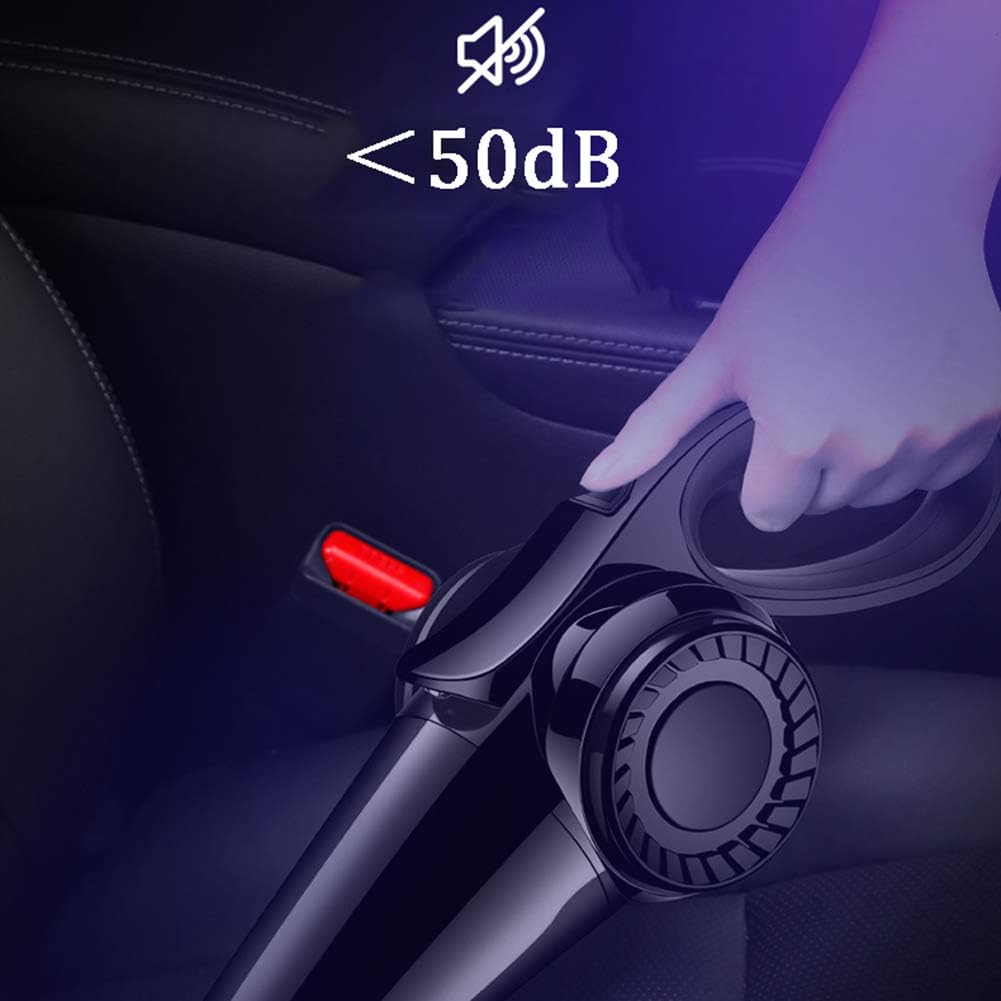 Cordless Handheld Vacuum Cleaner with Light and HEPA Filter, Car Vacuum, High Power 120W 4500PA Stronger Suction for Car Home Pet Kitchen Office,Black (Red)