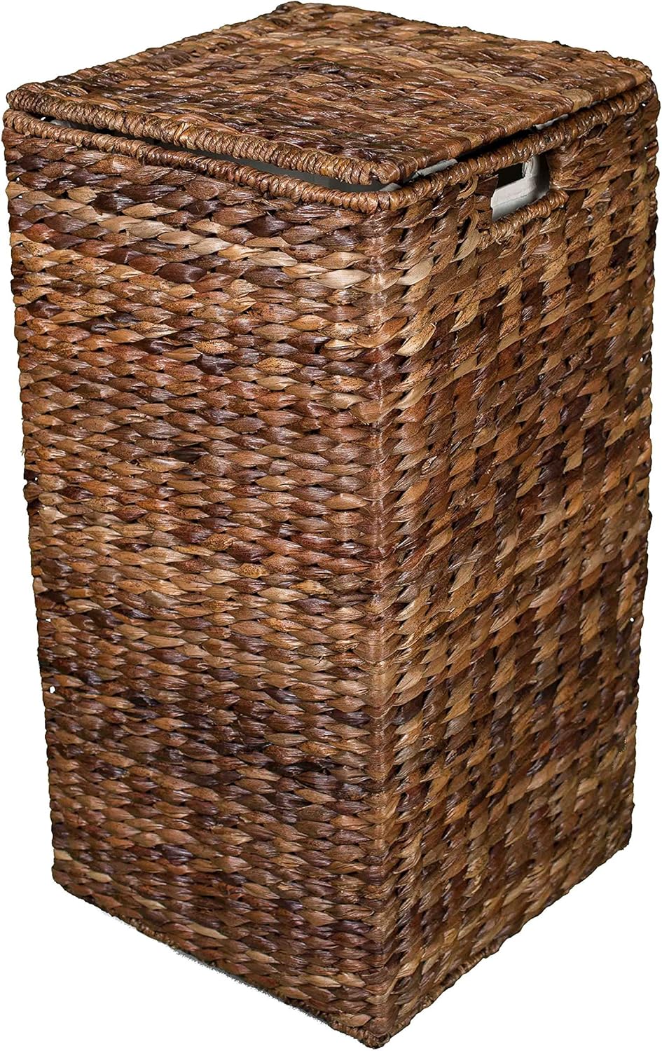 BIRDROCK HOME Seagrass Square Laundry Hamper with Removable Bag - Handwoven with Durable Abaca Fibers - Long Lasting Laundry Bin Storage for Dirty Clothes - Organizer Basket Use for Bedroom & Bathroom