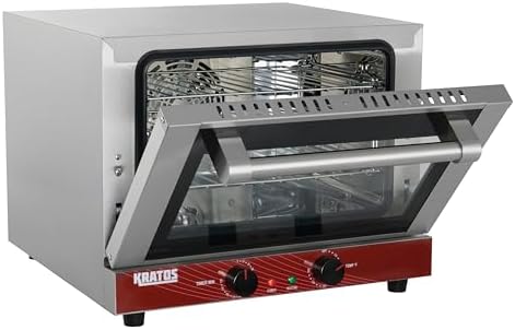 Kratos Commercial Oven, Quarter Size Electric Countertop Convection Oven, Holds Three Quarter Size Sheet Pans, 120V (29M-001)