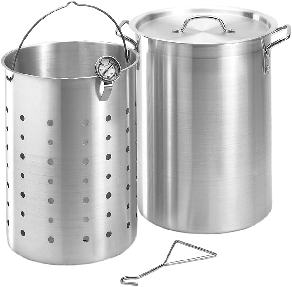 Fire Magic 26 Quart Aluminum Turkey Fryer Pot With Basket And Thermometer - 3570