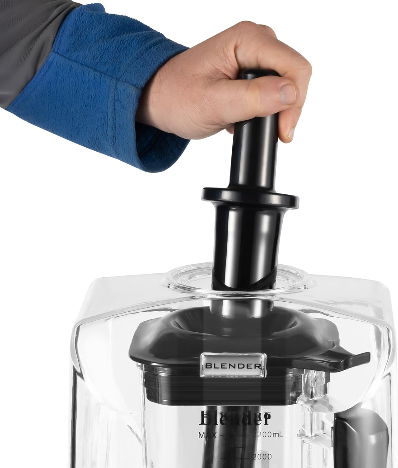 Smoothie Blender, 2.2KW Commercial Professional Blender, 8-Speed Smoothie Countertop Blender with Shielded Silent Housing, Touch Screen Soundproof Smoothie Maker for Smoothies, Ice Cream, Sauce