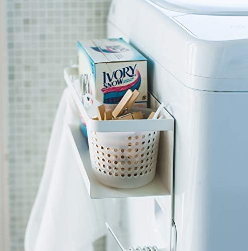 Laundry side carrier 4771 Yamazaki, that Kaufmann (Yamazaki) hose holder with a washing machine next to the magnetic frame, white, can be stored over W28XD12XH18.5 cm plate