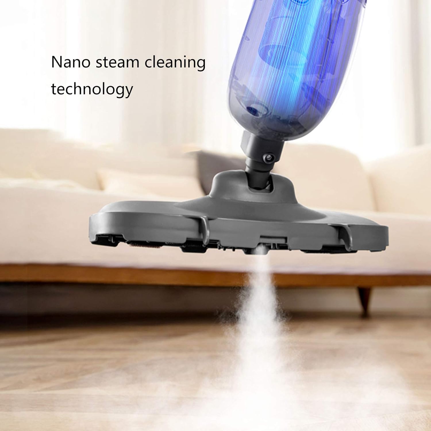 2 in 1 Steam Mop Floor Steamer Handheld Cleaner Automatic Sweeping Mopping and Mopping All-in-One Sweeper Electric Mop Blue