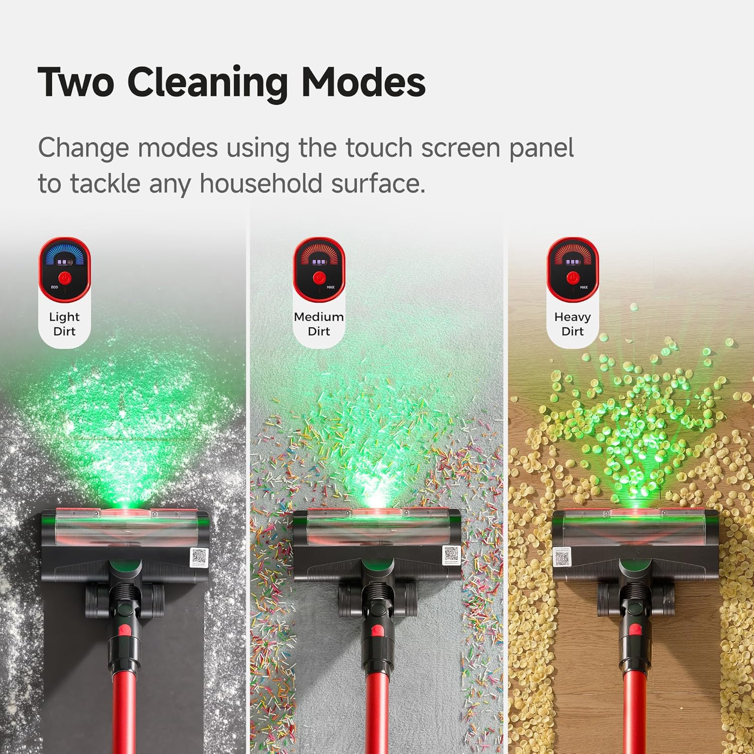 uwant 8-in-1 Cordless Vacuum Cleaner with 50min Runtime 35Kpa Powerful Suction Vacuum Cleaners for Home Anti-Tangle Stick Vacuum for Pet Hair Carpet Hard Floors