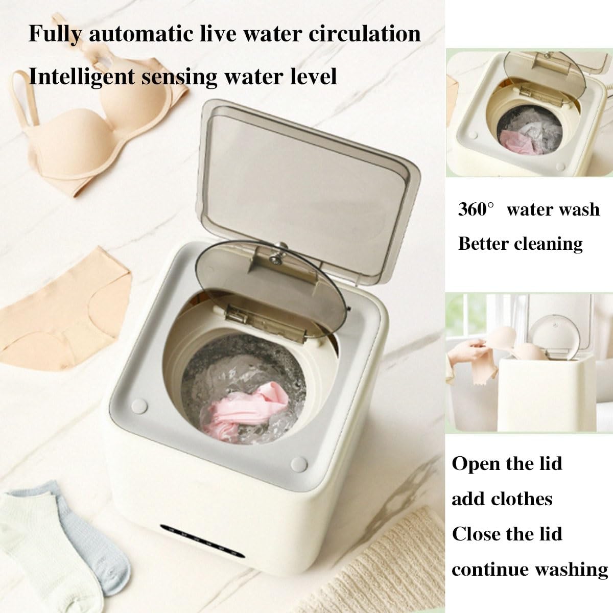 12X12X13.5in Portable Washing Machine 7L Capacity Mini Washer And Dryer Combo For Home Travel Camping Dorms RV Apartment Convenience And Efficiency
