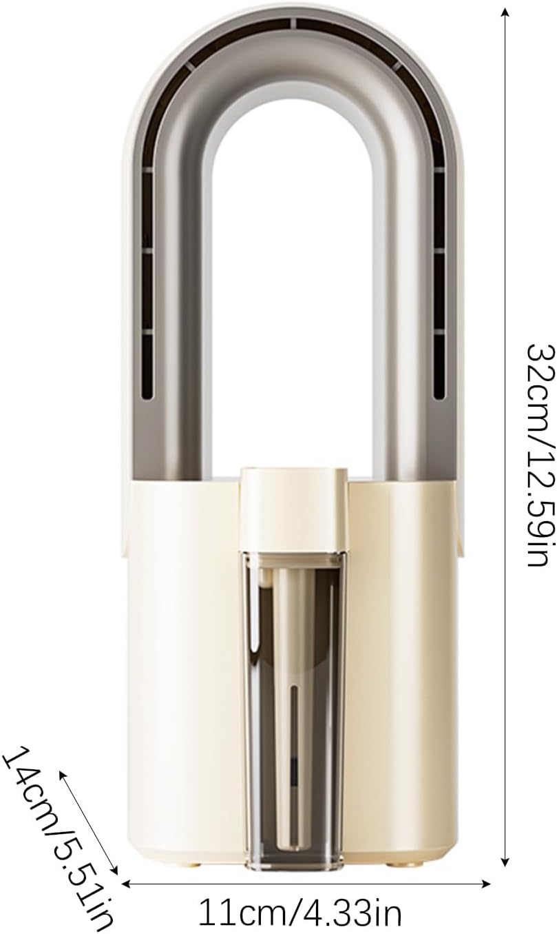 Portable AC Air Conditioner Portable Compact Indoor Air Conditioner with Removable Water Tank, Energy Efficient, Cooler Device for Bedroom, Living Room, Apartment, Studio (Cream)