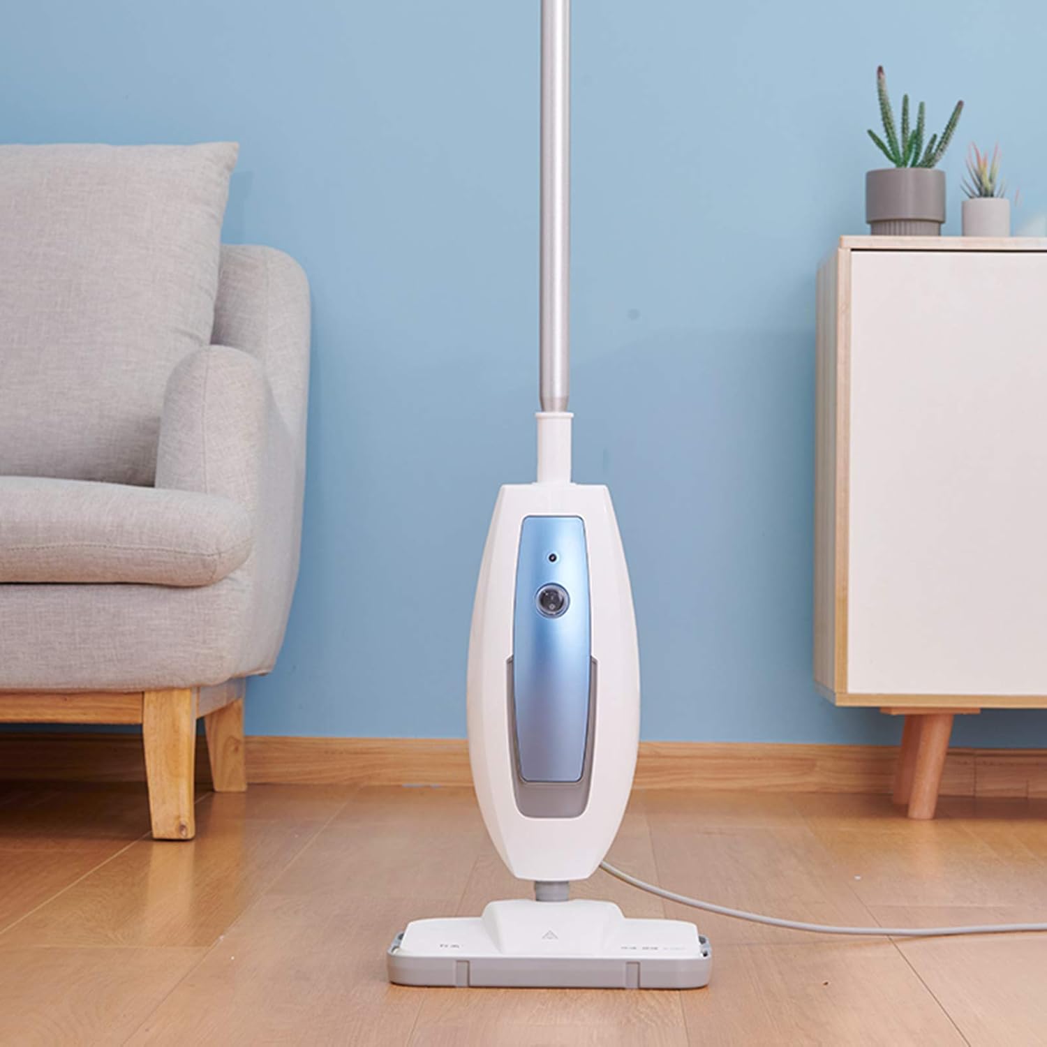 Multifunctional Steam Cleaning Electric Mop Scrub Mop High Temperature Cleaner Sweeping Mopping Two-in-One Rechargeable Floor Scrub Mop White