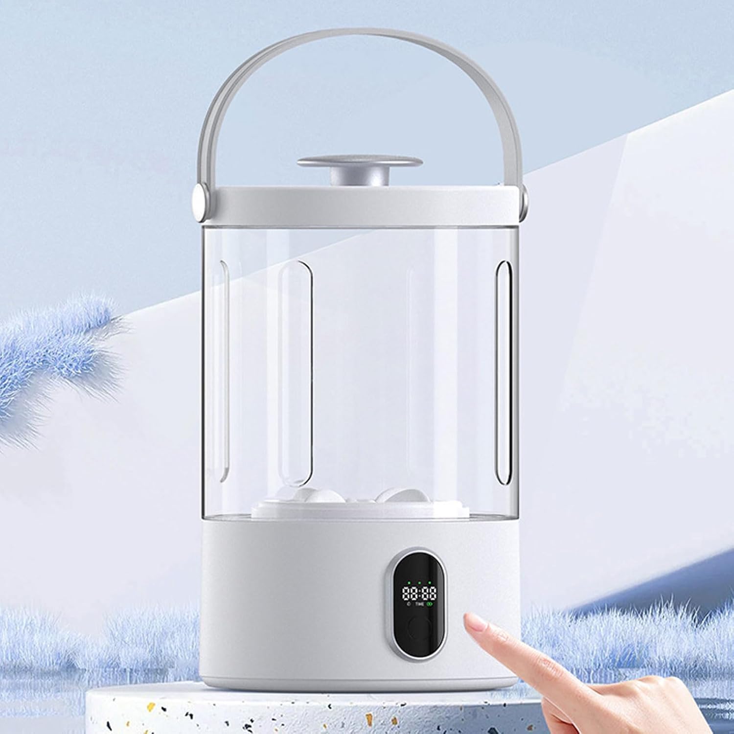 Portable Washing Machine, Mini Washer Deeply Cleans Small Laundry Items, Socks, Underwear, Baby Clothes, Suitable for Solo Living, Apartments, Hotels, Travel and Camping